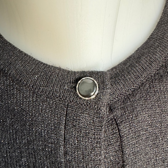 Dear Rose New York Lightweight Button Front Cardigan Sweater Black Glitter XL - Picture 3 of 14